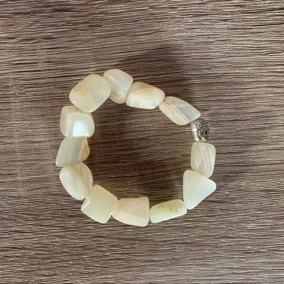 Moonstone Bead Buddha Head Bracelet - Picture 2 of 5